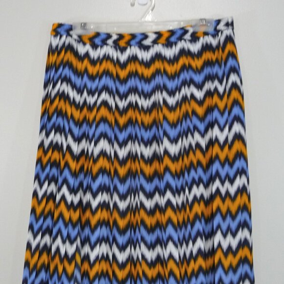 MICHAEL KORS SIZE LARGE CHEVRON MAXI SKIRT SLIT - Picture 4 of 8